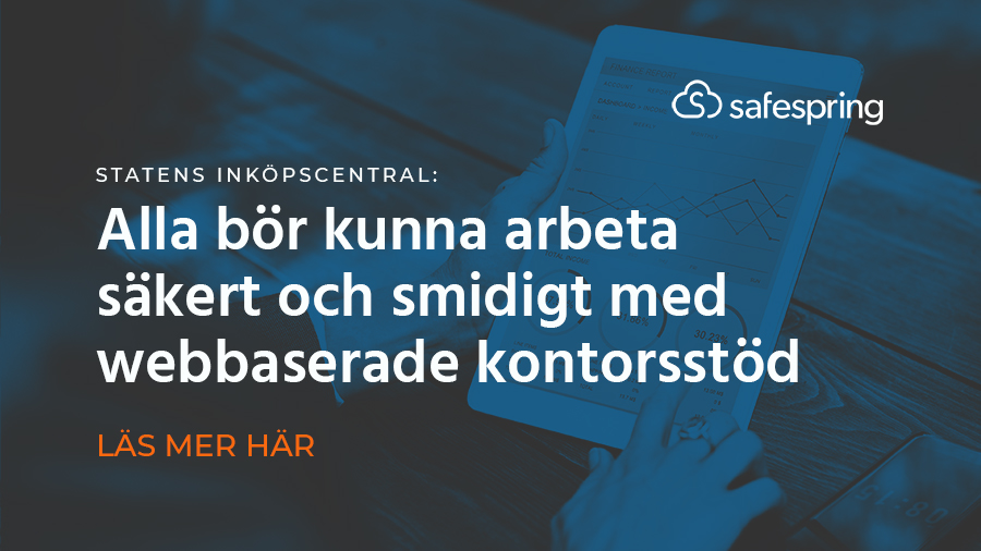 Safespring on site during the presentation of the pre-study: web-based office suites